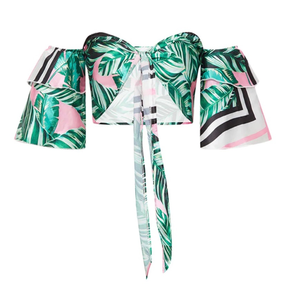 Floral Crop Top & Shorts Set - Picture 9 of 13